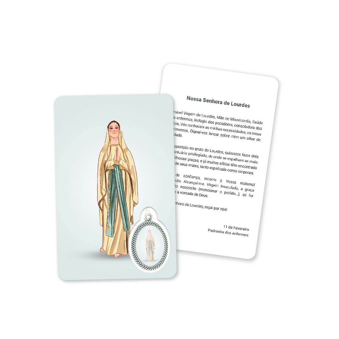 Card with prayer to Our Lady of Lourdes 1