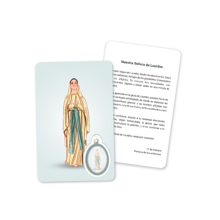 Card with prayer to Our Lady of Lourdes 2