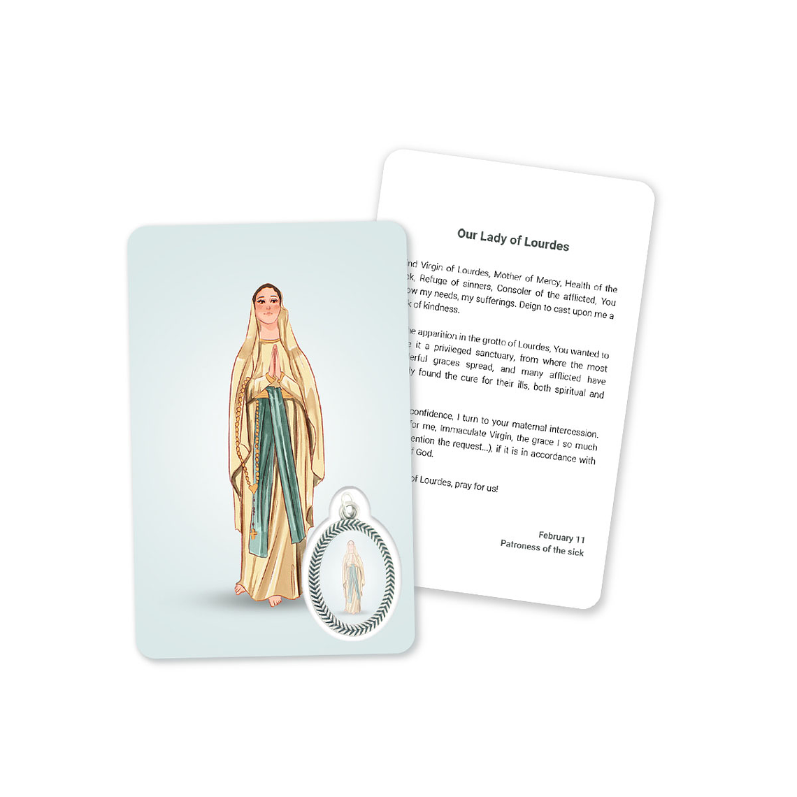 Card with prayer to Our Lady of Lourdes 4