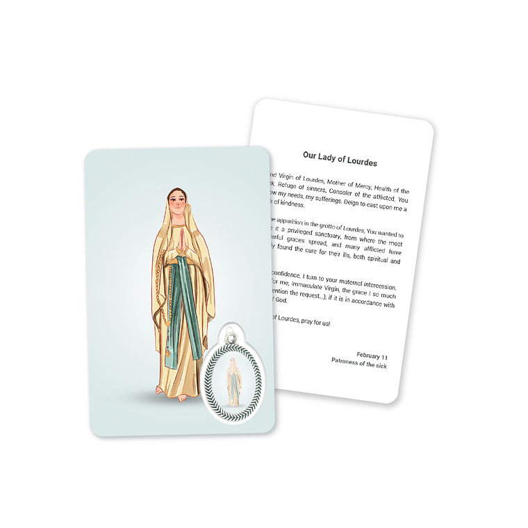 Card with prayer to Our Lady of Lourdes 4