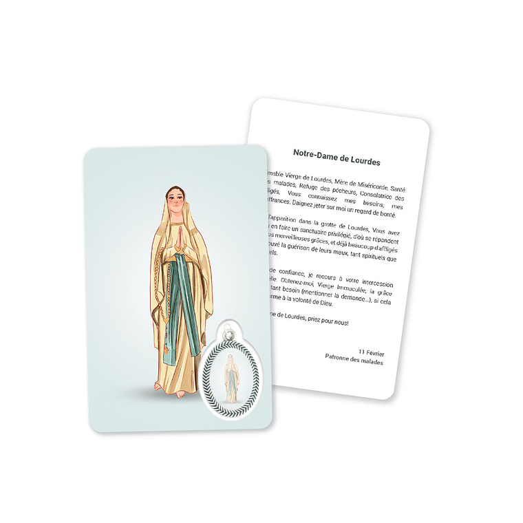 Card with prayer to Our Lady of Lourdes 5