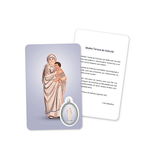 Prayer's card to Mother Teresa of Calcutta