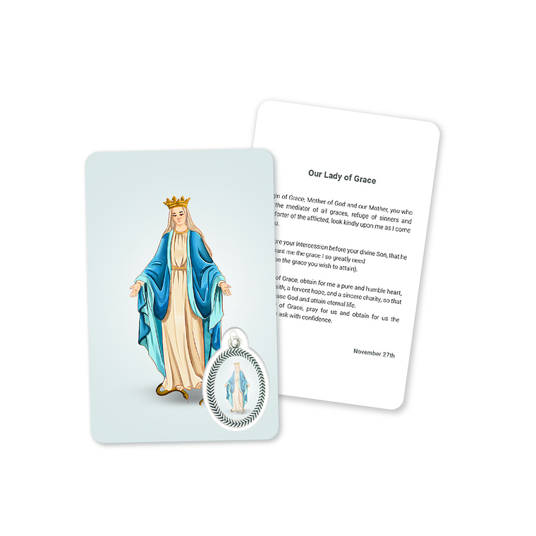 Prayer's card to Our Lady of Graces 4