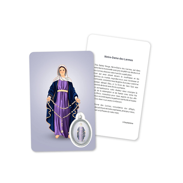 Prayer's card to Our Lady of Tears 5