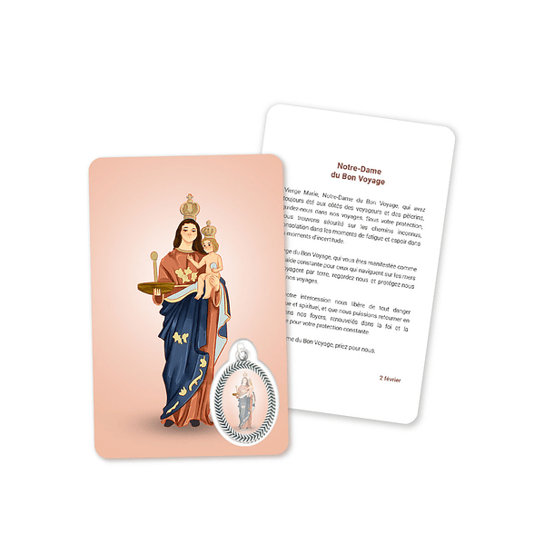 Tarjeta con oración de Nuestra Señora del Buen Viaje 5