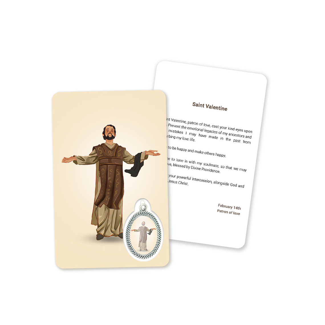 Prayer's card to Saint Valentine 4