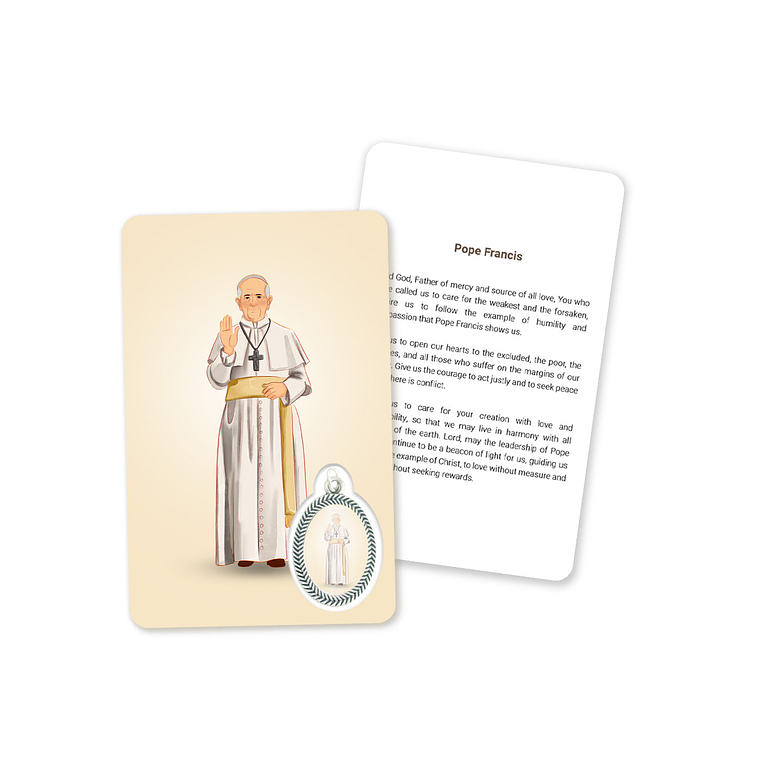 Prayer's card to Pope Francis 4