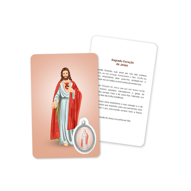 Tarjeta con oración del Sagrado Corazón de Jesús 1