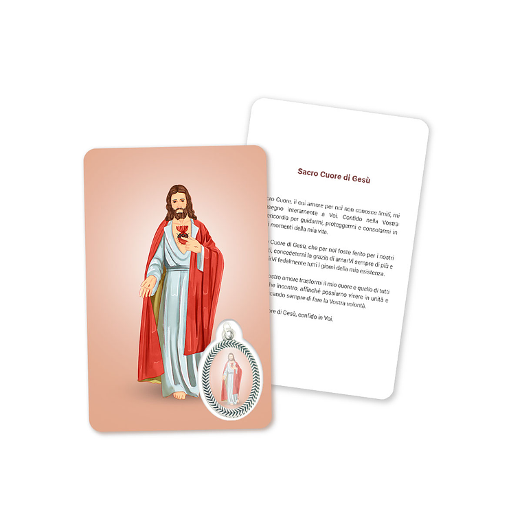 Tarjeta con oración del Sagrado Corazón de Jesús 3