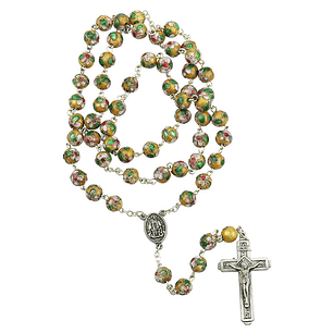 Rosario metal flores