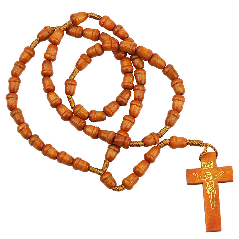 Acorn wood rosary 1