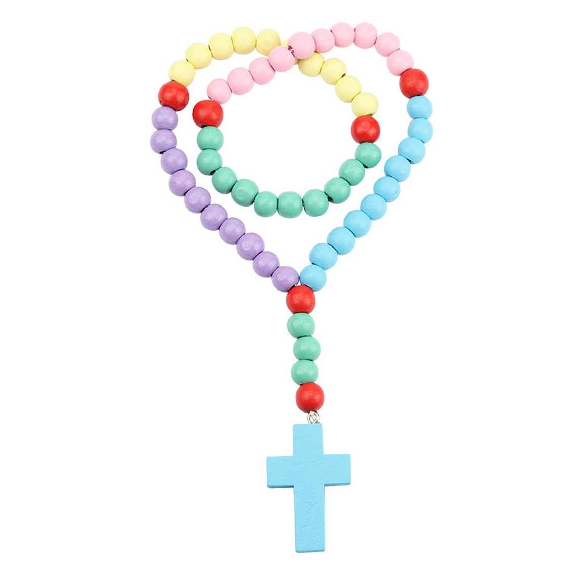 Coloured wooden rosary 1
