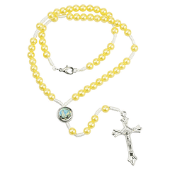 Yellow pearls rosary