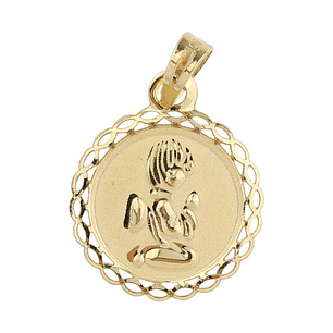 Gold Medal with little angel 19.2 carats  
