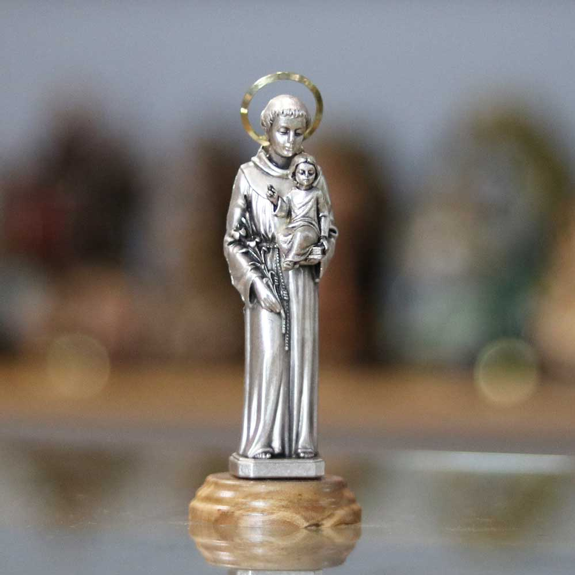 Metal statue of Saint Anthony 2