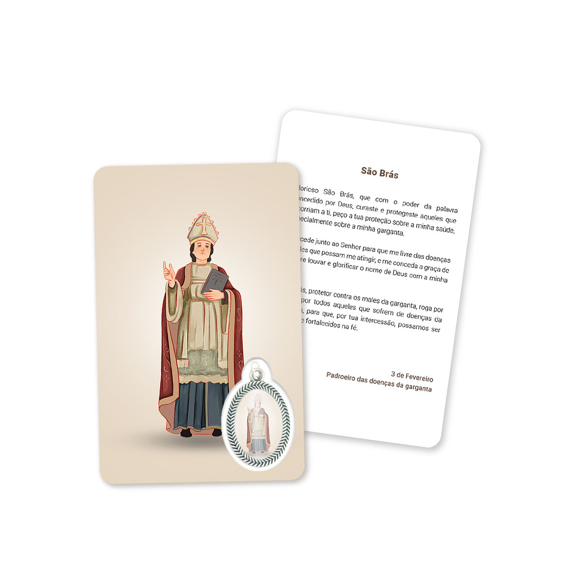 Prayer's card to Saint Blaise 1