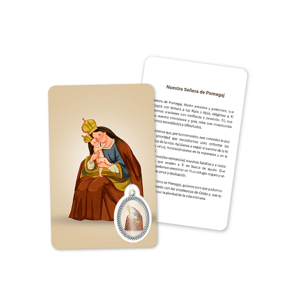 Tarjeta con oración de Nuestra Señora de Pomagaj 2