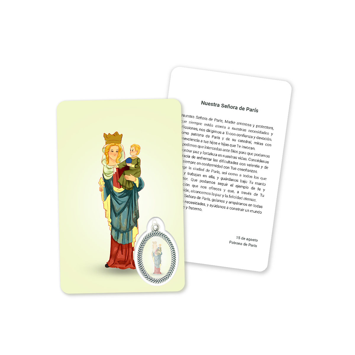 Prayer's card to Our Lady of Paris 2
