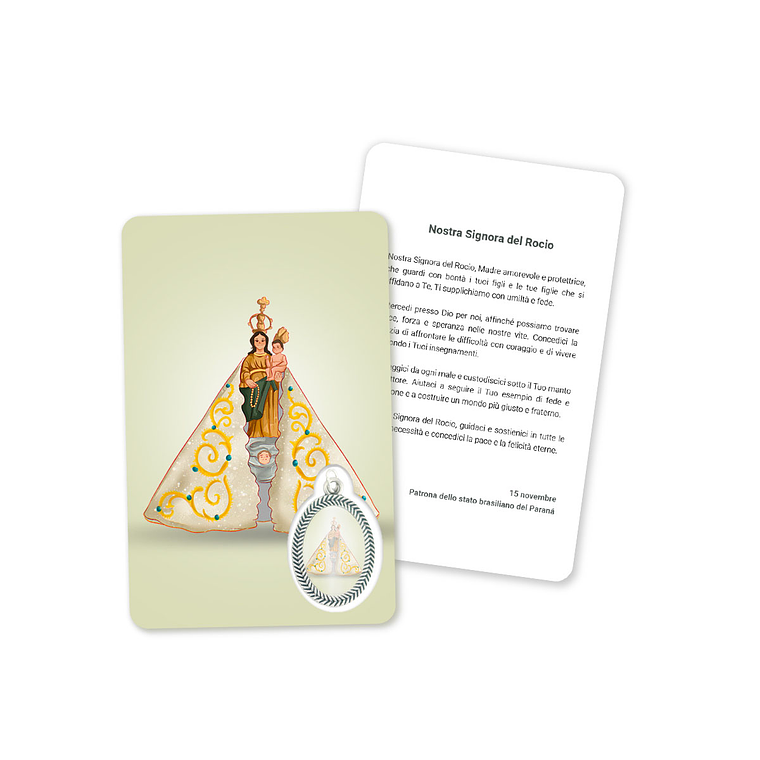 Prayer's card to Our Lady of Rocio 3