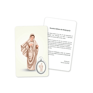 Card with prayer of Our Lady of Medjugorje