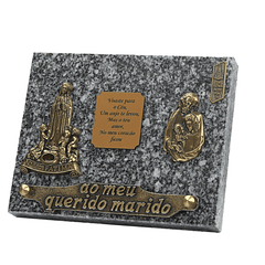 Placa funerária de granito