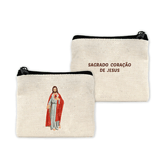 Carteira para terço do Sagrado Coração de Jesus