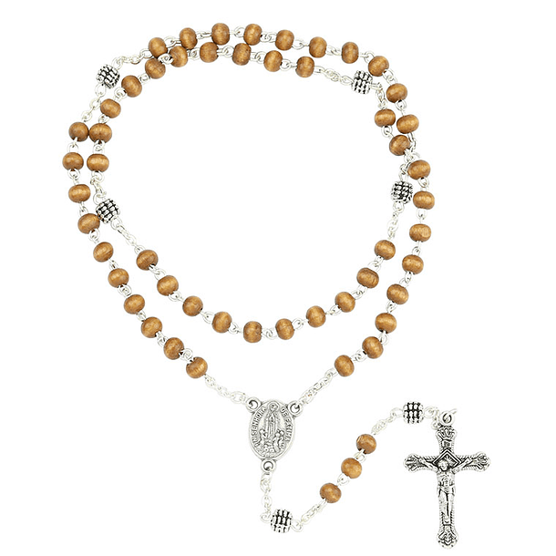 Wood and zama rosary 3
