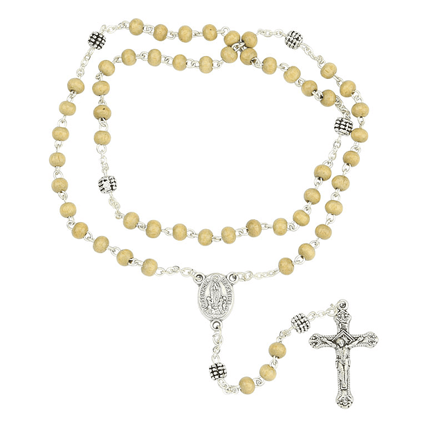 Wood and zama rosary 4