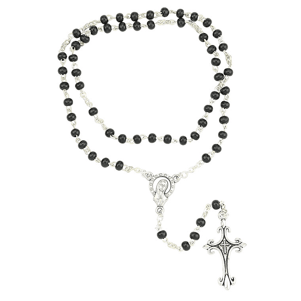 Wood and zama rosary 5