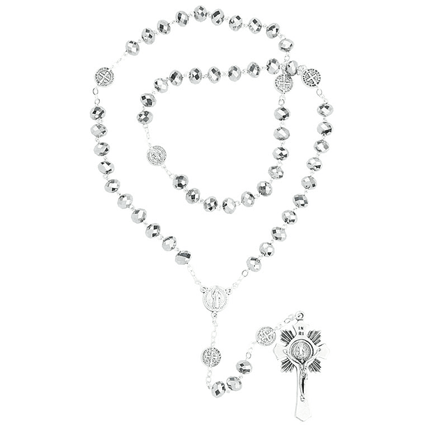 Terço de São Bento em Cristal 1