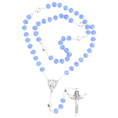 Crystal rosary with cross