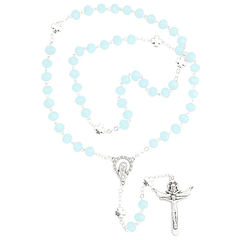 Crystal rosary with cross