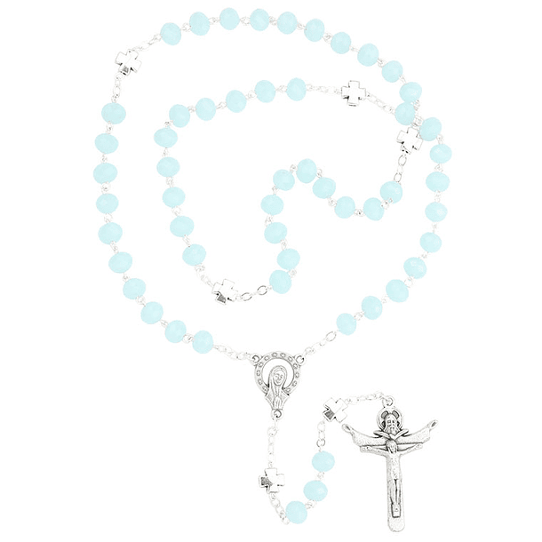 Crystal rosary with cross 2