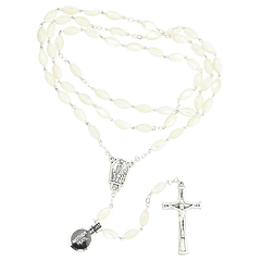 Mother of pearl oval rosary