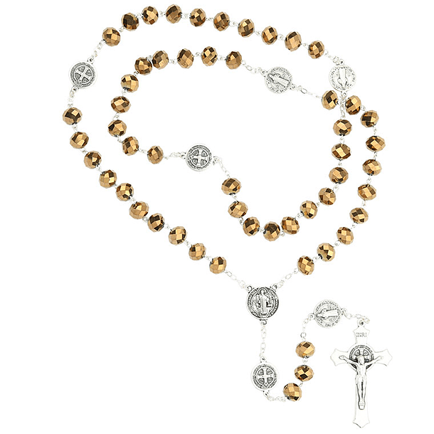 Terço de São Bento Cristal 1