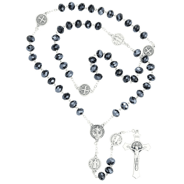 Terço de São Bento Cristal 3