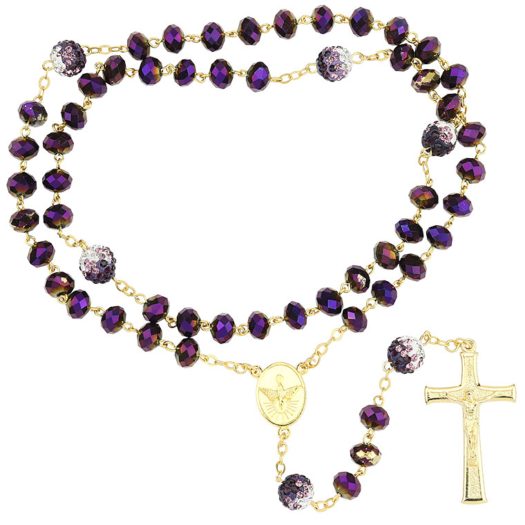 Holy Spirit crystal rosary 1