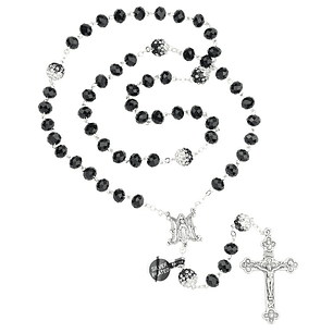 Rosary beads of crystal and Shamballa