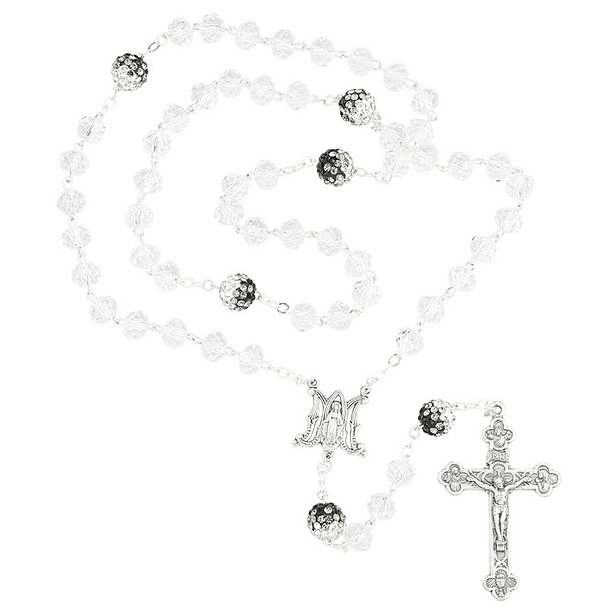 Rosary beads of crystal and Shamballa 4