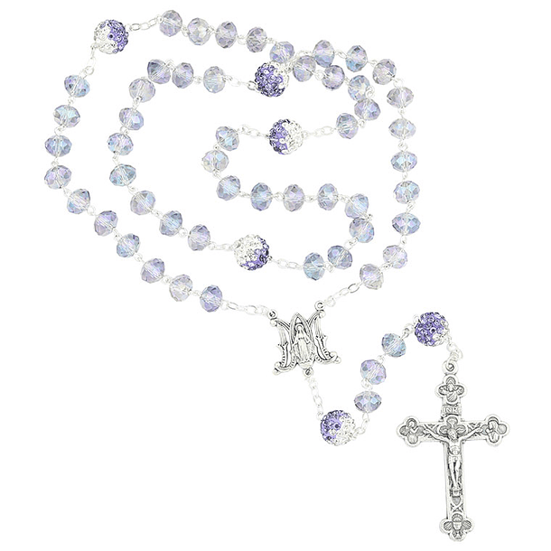 Rosary beads of crystal and Shamballa 5