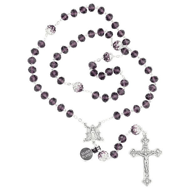 Rosary beads of crystal and Shamballa 7