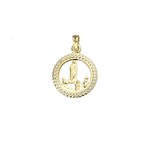 Fátima medal with zirconia in 19.2 carat gold