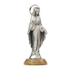 Nossa Senhora Milagrosa em metal 12 cm