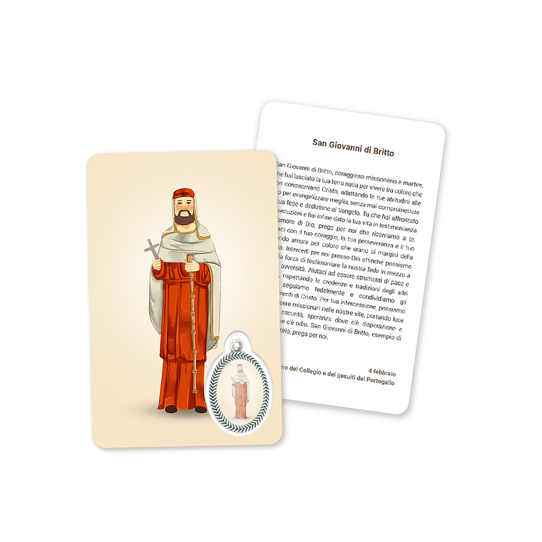 Carta con preghiera di San Giovanni de Britto 3