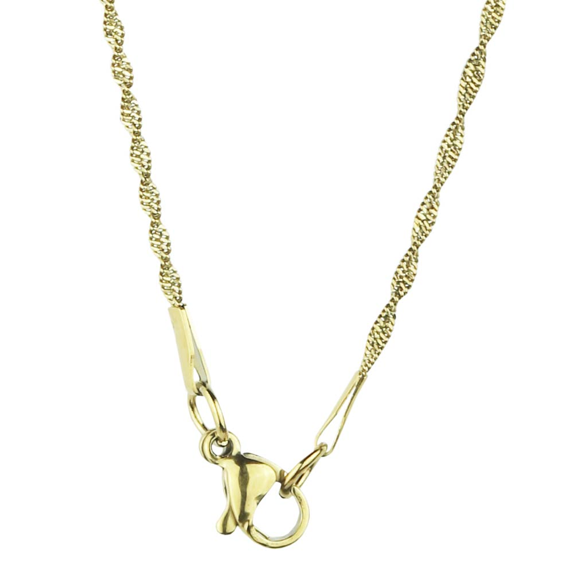 Stainless steel necklace 45 cm in gold 1