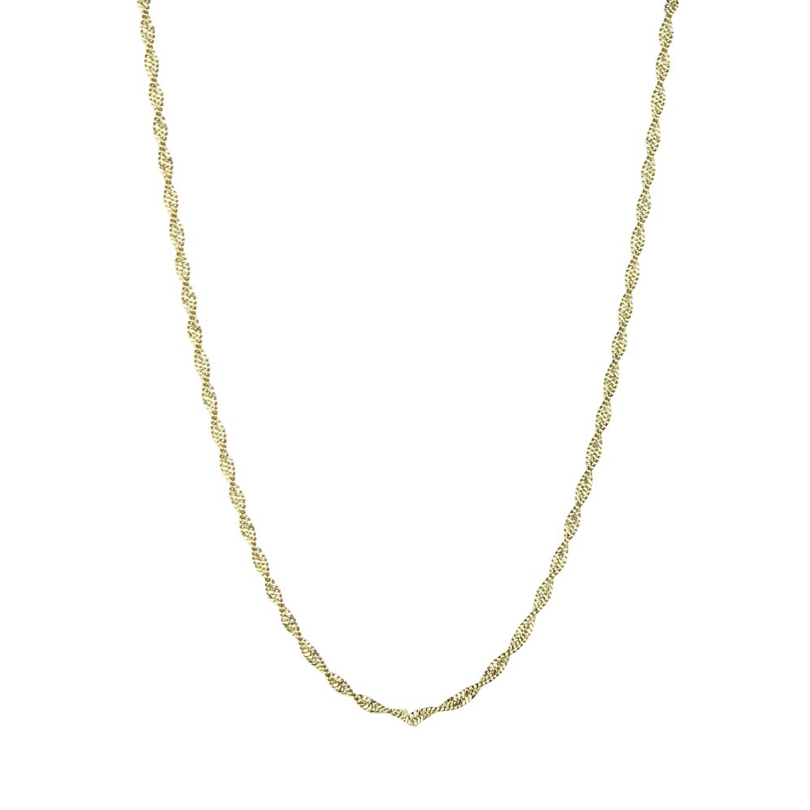 Stainless steel necklace 45 cm in gold 2