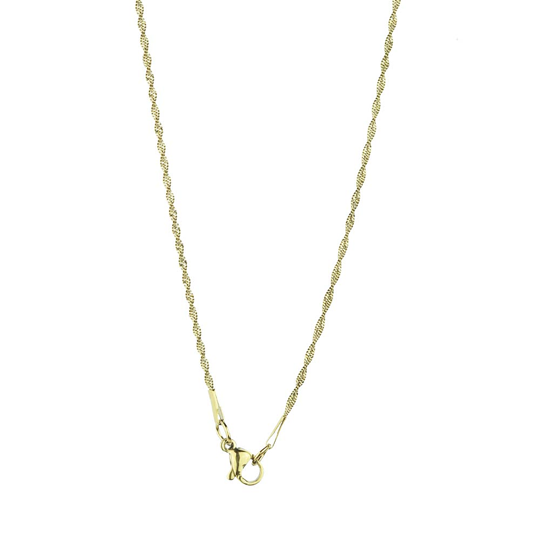 Stainless steel necklace 45 cm in gold 4