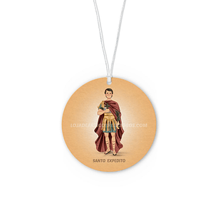 Saint Expeditus car air freshener