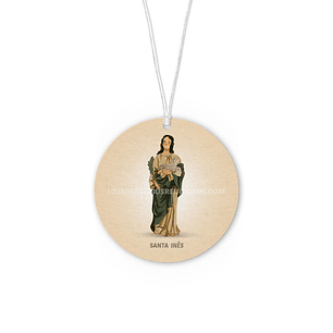 Saint Agnes car air freshener