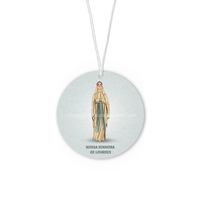 Our Lady of Lourdes car air freshener 1